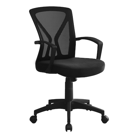 Monarch Specialties Office Chair, Adjustable Height, Swivel, Ergonomic, Armrests, Computer Desk, Work, Metal, Brown I 7339